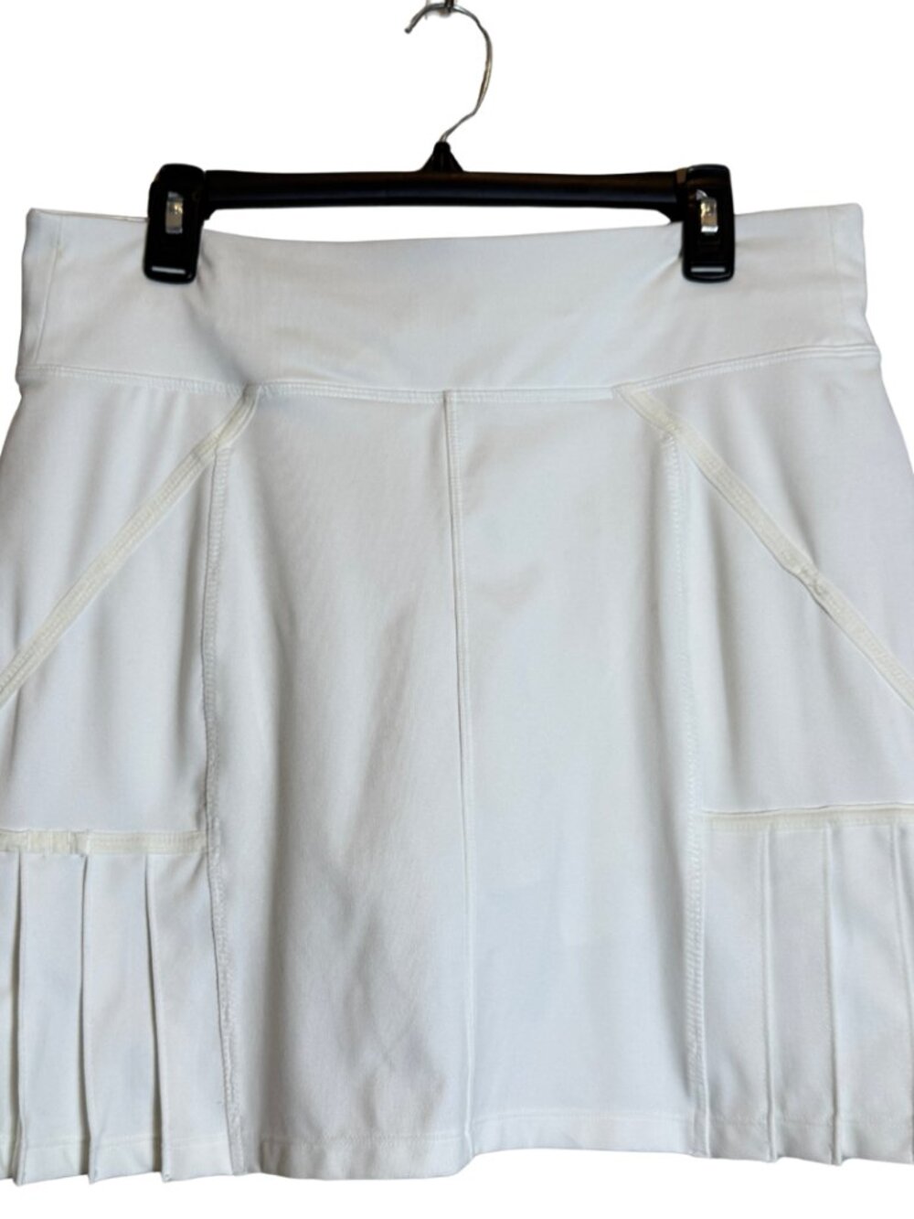 Athleta Under Par Golf Skort Women Large White Preppy Pleated Activewear Outdoor - Picture 2 of 12